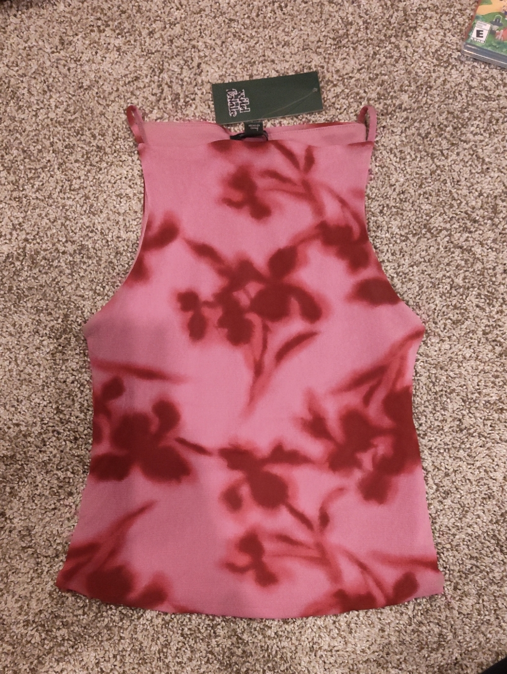 Must Bundle- wild fable Pink Tank Top with Maroon Floral Print